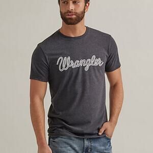 NWT Wrangler Mens Regular fit rope logo short sleeve graphic T shirt